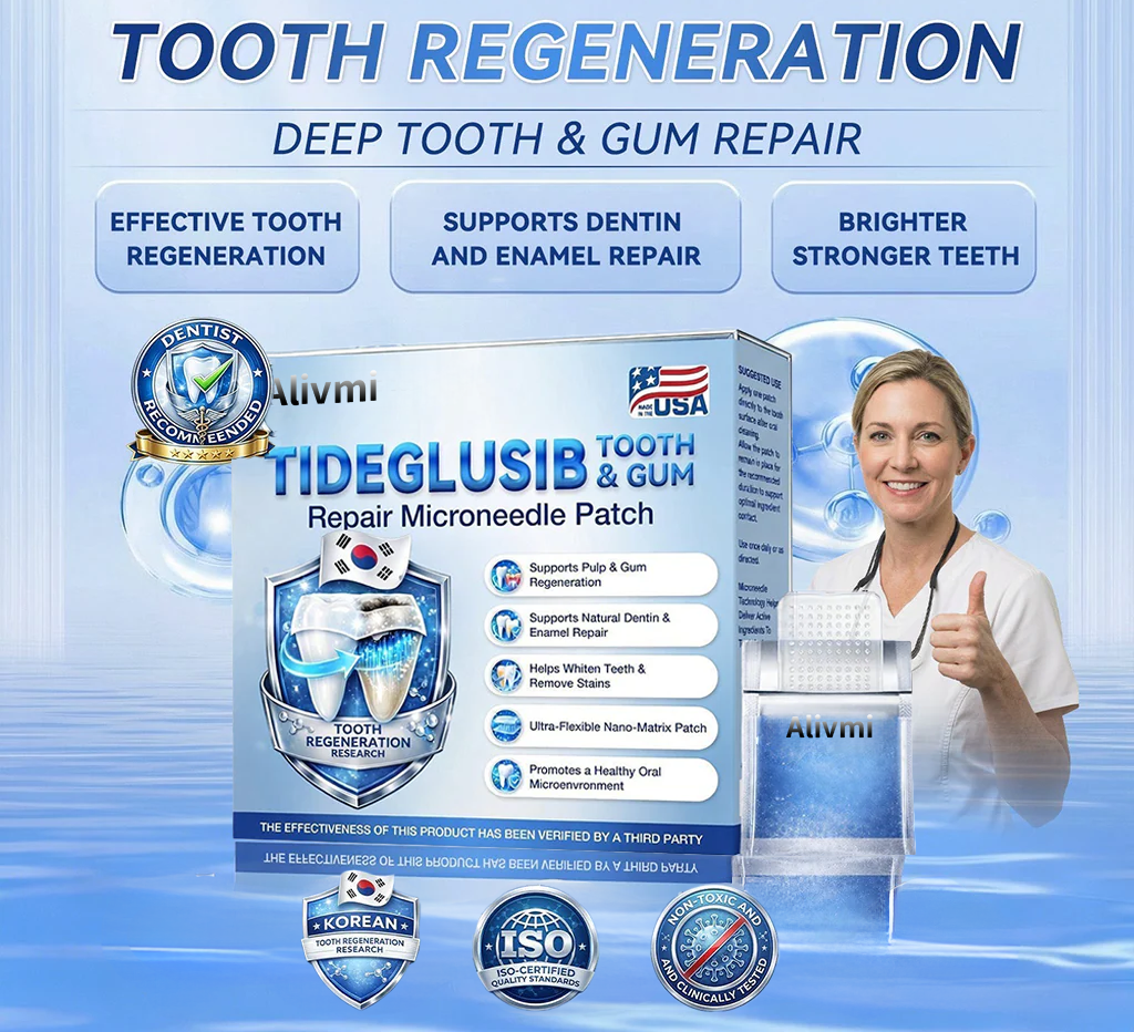 Your Smile~Alivmi® 🦷 Tideglusib Fast-Dissolving Tooth & Gum Repair Oral Strips ✨ 5-in-1 💎 Rebuild Enamel & Dentin • Strengthen Gums • Eradicate Tartar & Odor • Whitening • Stop Tooth Sensitivity